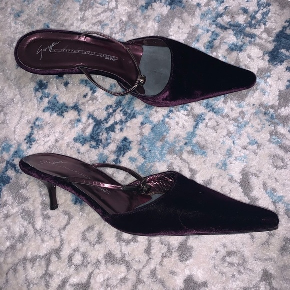 Giuseppe Zanotti velvet kitten heel pointy Mules - Picture 1 of 8